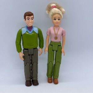 Fisher-Price Loving Family Dollhouse Dad Father (2011) & Mom Mother Doll (2006)